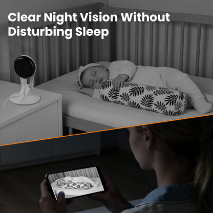 Woomo 2K Indoor Camera for Pet & Baby Monitoring, 1296P Clear View, Motion Alerts & Night Vision, 2-Way Audio, Easy Setup Home Security Cam, Alexa & Google Home Compatible, 2.4G Wi-Fi, 1 PACK